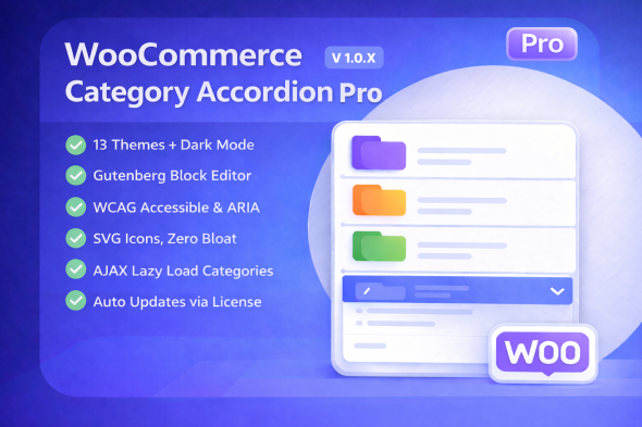 WooCommerce Category Accordion Pro